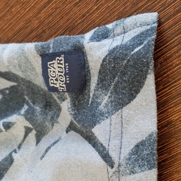 PGA Tour Backyard Botanical-Print Performance Golf Polo Shirt Size XXL - Picture 6 of 9